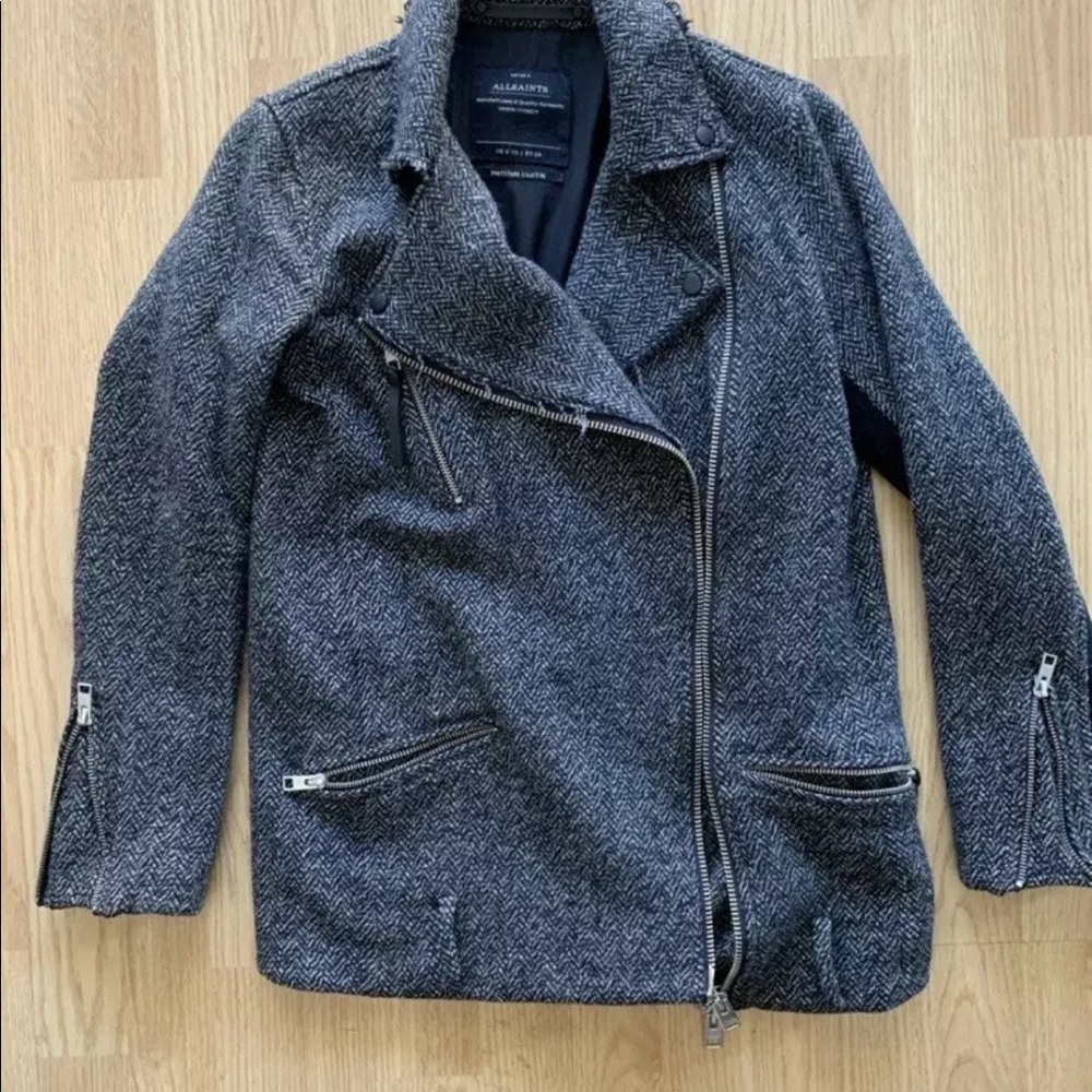 ALL SAINTS Wool Jacket Black US2 GUC